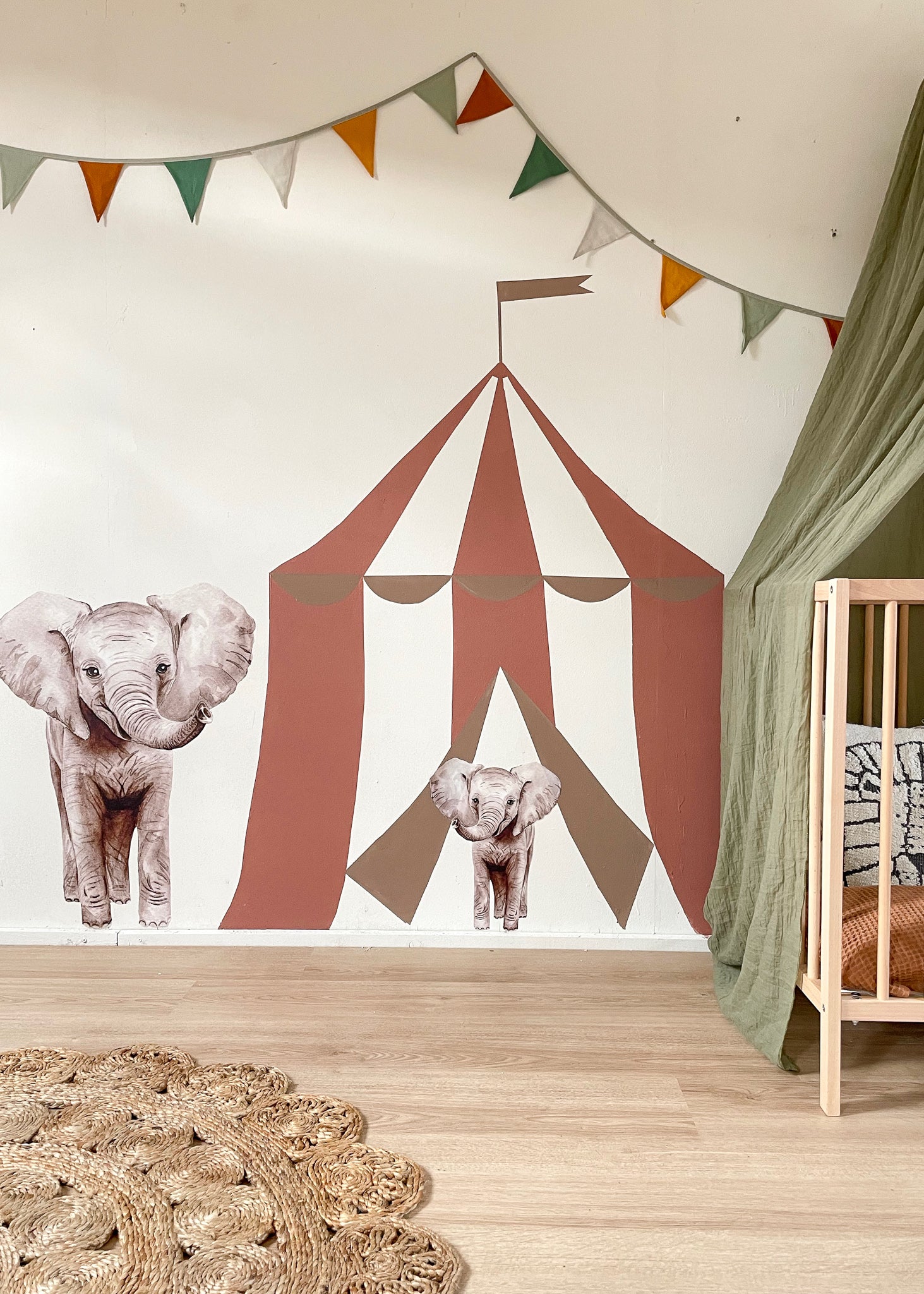 Muurstickers | Waterverf olifant | Kinderkamer & – and bear NL